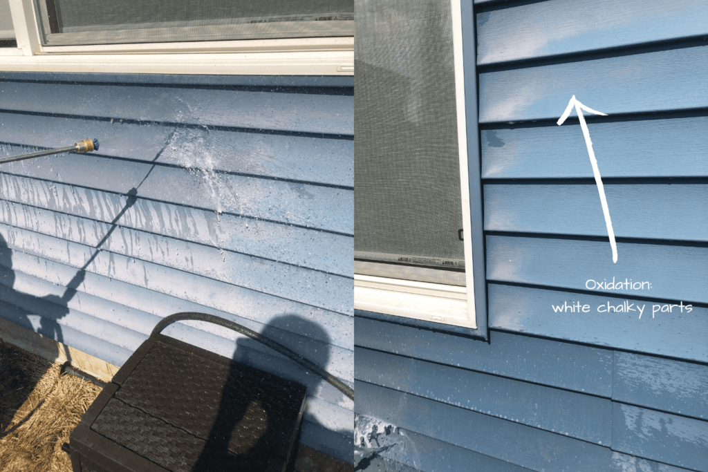 Clean siding after oxidation removal